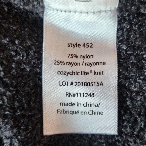 Barefoot Dreams Womens XS/S CozyChic Lite Black Knit Cardigan Sweater Boho Soft - Picture 7 of 9